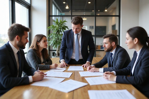Réunion de conseil juridique avec des clients