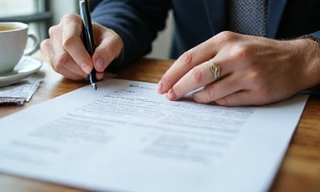 Signature de contrat immobilier entre client et agent