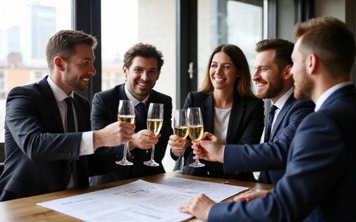 Célébration d'une transaction réussie